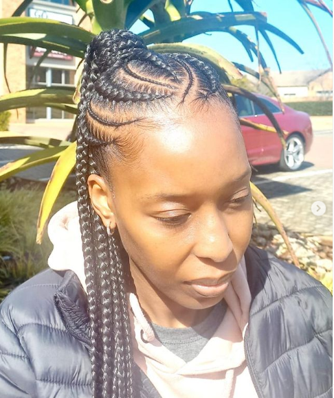 Female with Cornrows With Ponytail