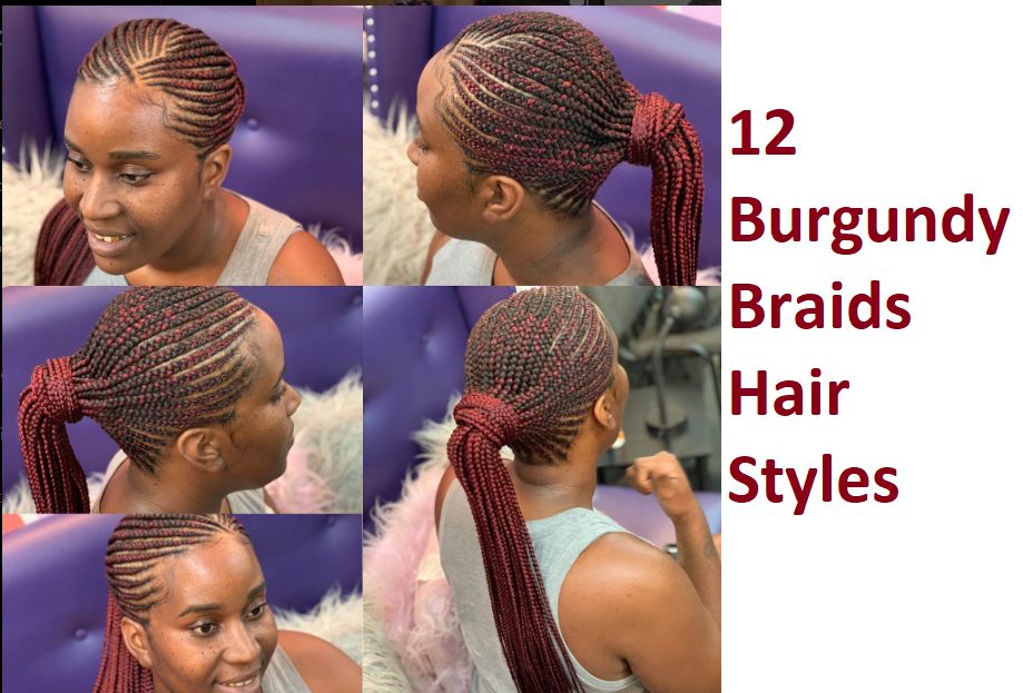 12 Burgundy Braids Hairstyles