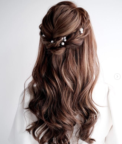 Female with Loose Braids For Wedding