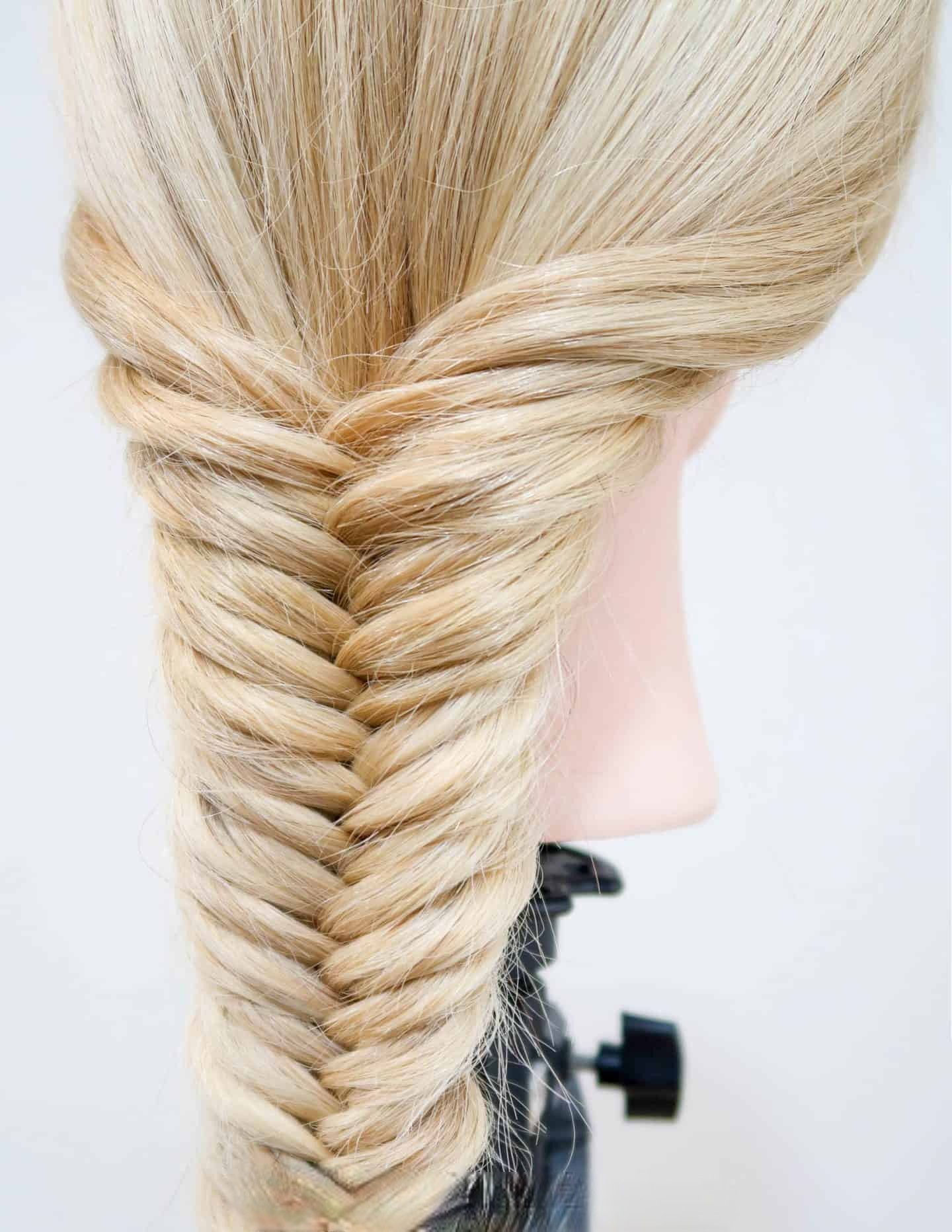 Fishtail braids hairstyle