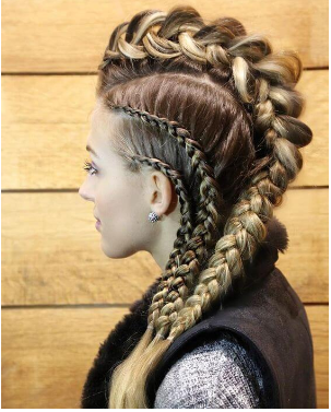 Girl with Viking Side Braids