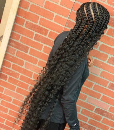 Female with Goddess Scalp Braids