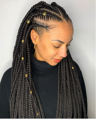 Girl with Cute Scalp Braids