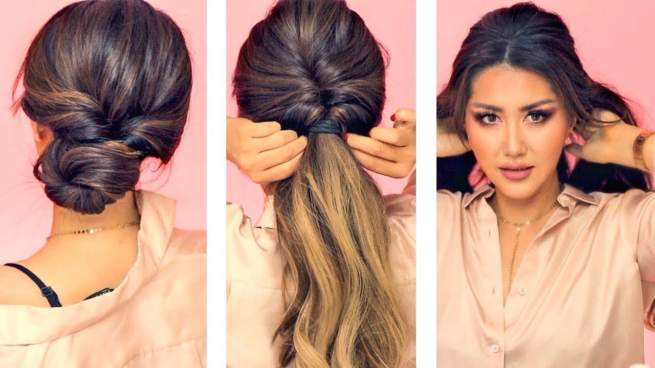 22 Easy Work Hairstyles For Long Hair | Quick 5-Minute Professional Updos